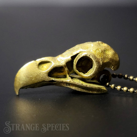 Eagle Skull Brass Pendant Necklace