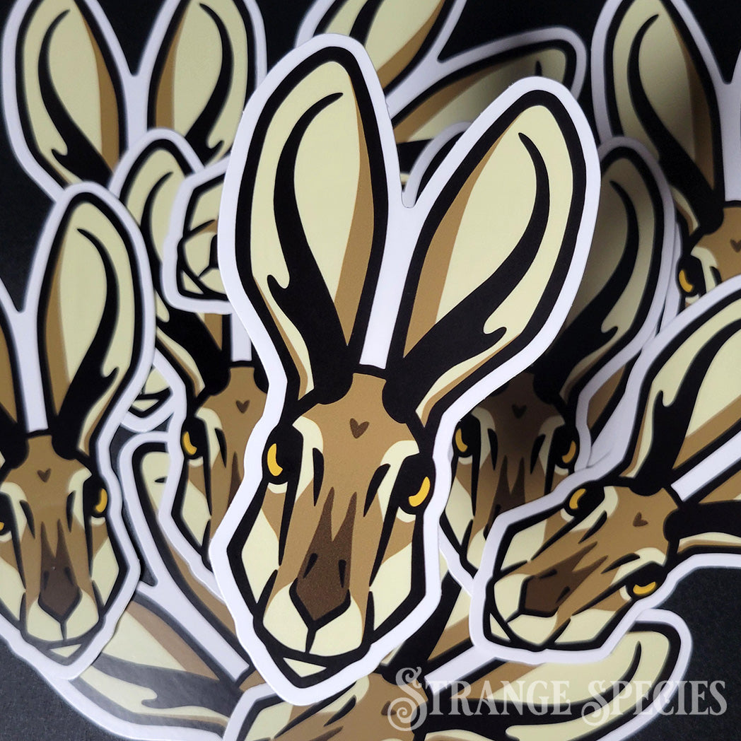 Jackalope Portrait Graphic Sticker