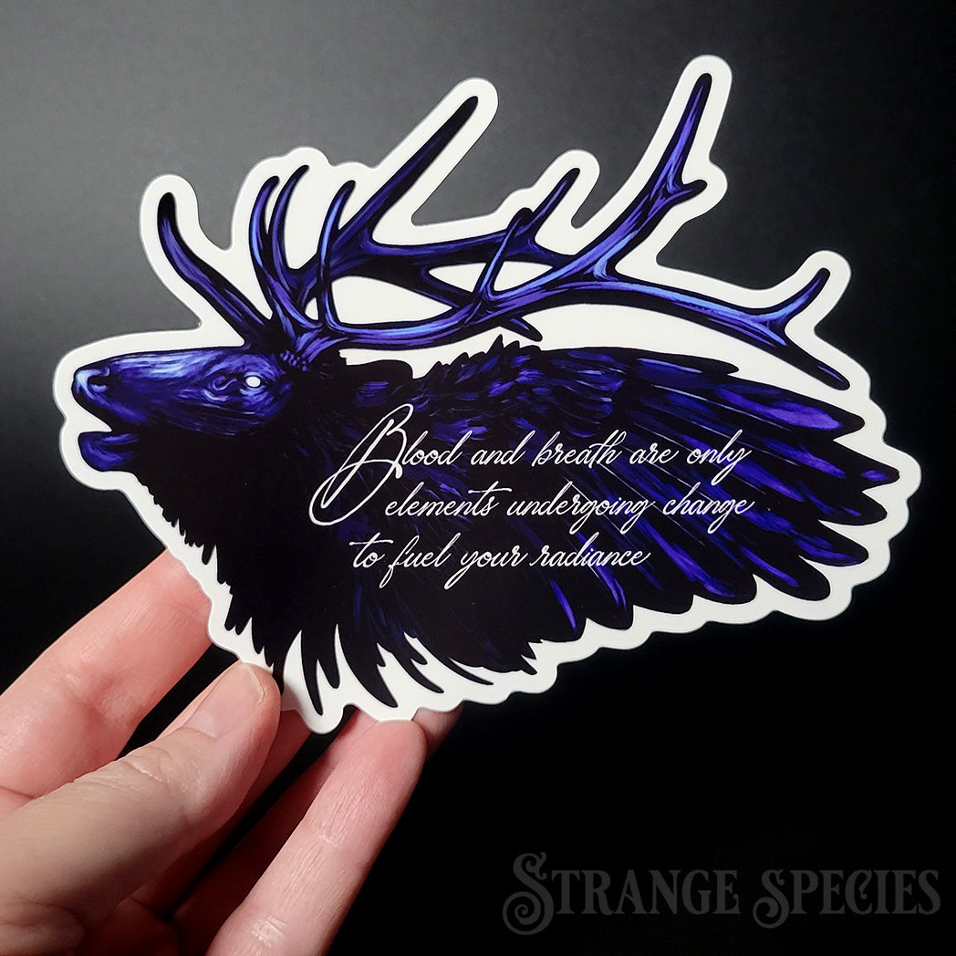 Nightmare Stag Quote Sticker Hannibal-Inspired