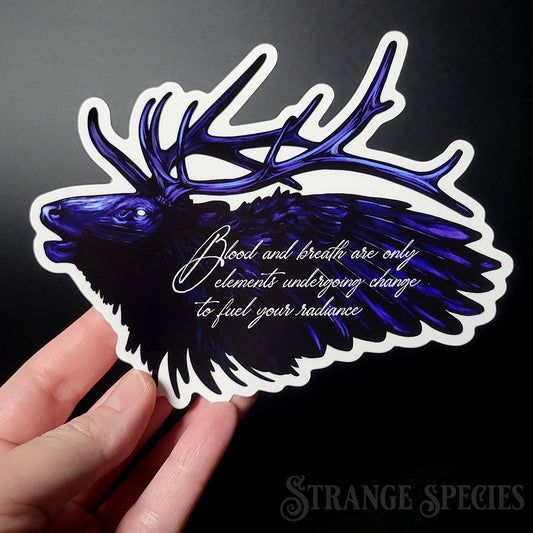 Nightmare Stag Quote Sticker Hannibal-Inspired