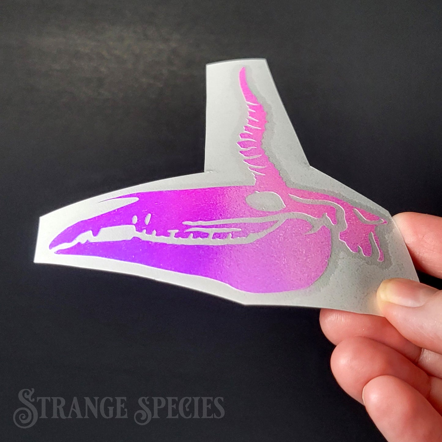 Unicorn Skull Holographic Vinyl Decal